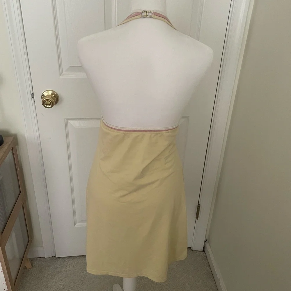 CHANEL 2004 CRUISE YELLOW HALTER DRESS